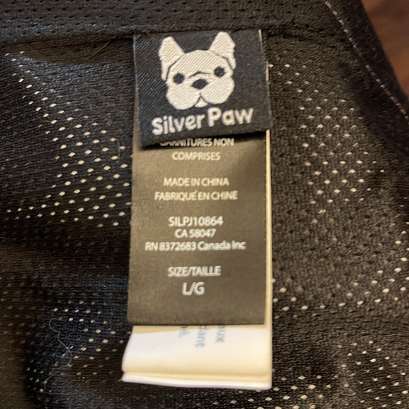 Silver Paw The Max Fully Reflective Rain Jacket Hooded Size Large New With Tags - Picture 8 of 10